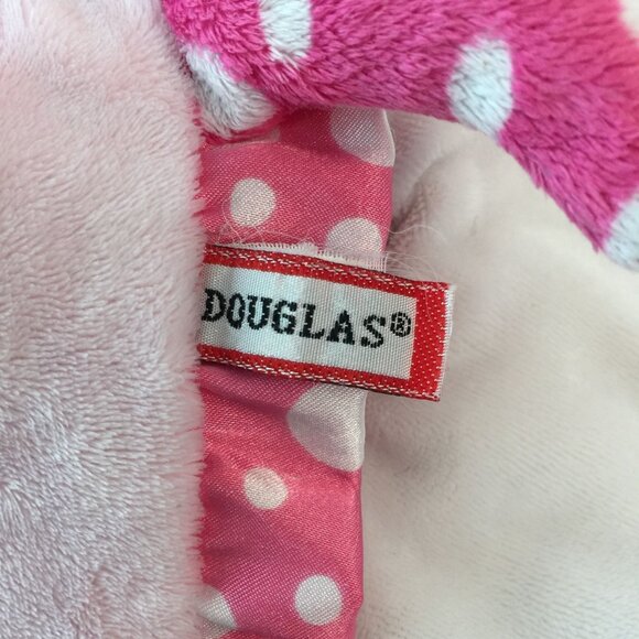Douglas Baby Pink Puppy Dog Lovey Polka Dot Satin Trim Tags Retired Rare - Picture 5 of 6